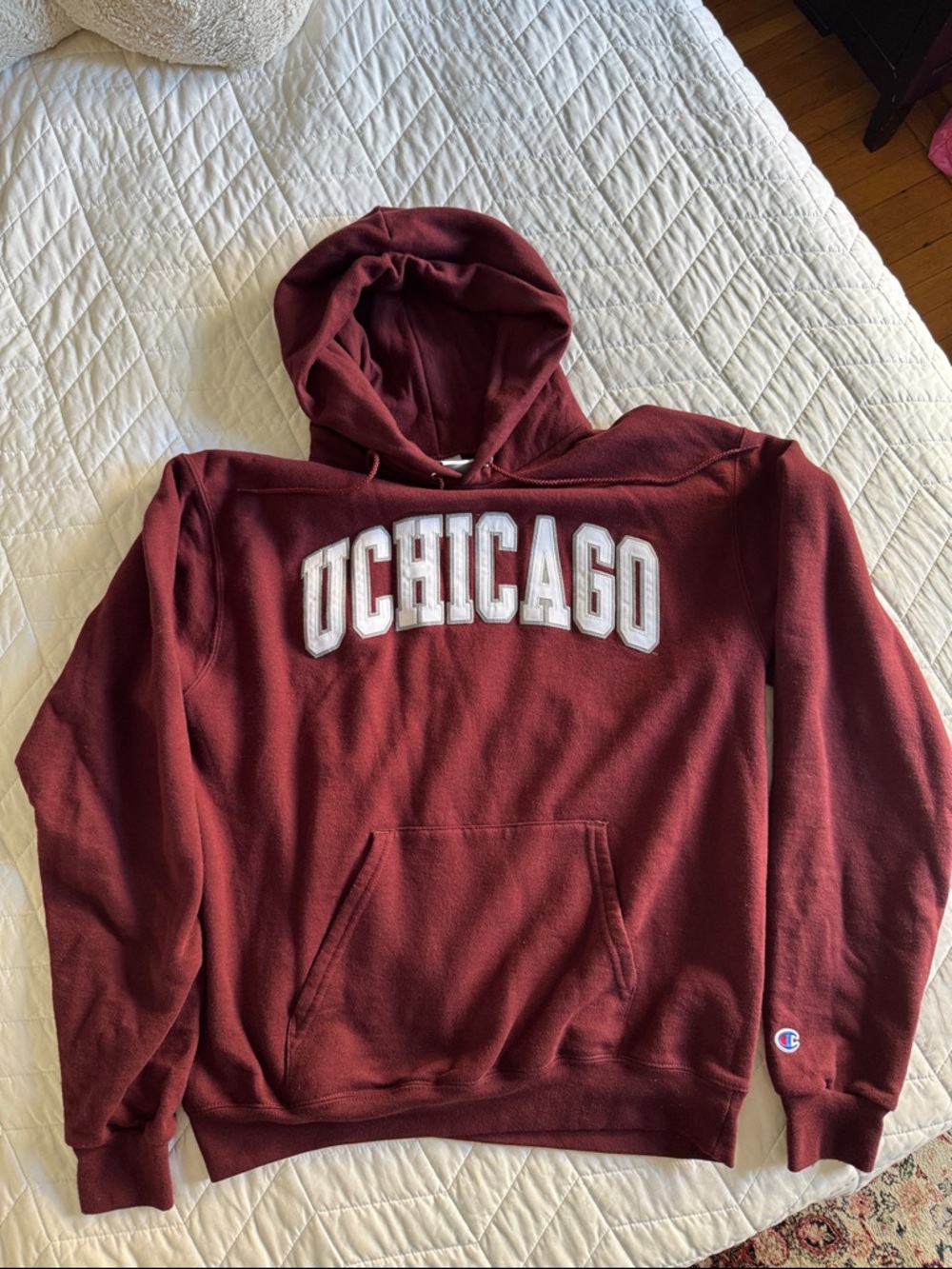 UChicago Champion Hoodie Maroon Size M
